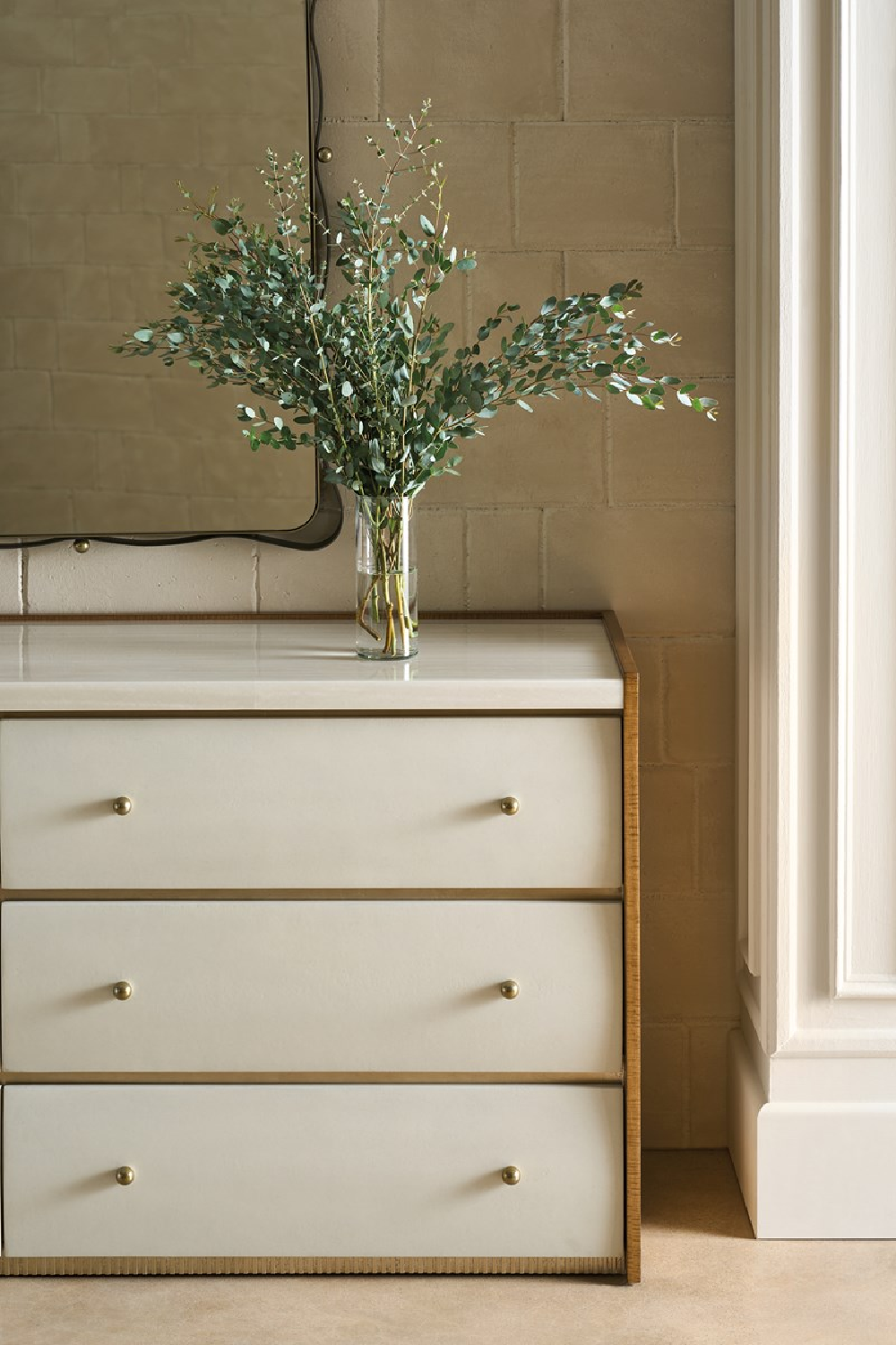 Bronze Ribbon Detail Mirror | Caracole Marseille | Oroa.com