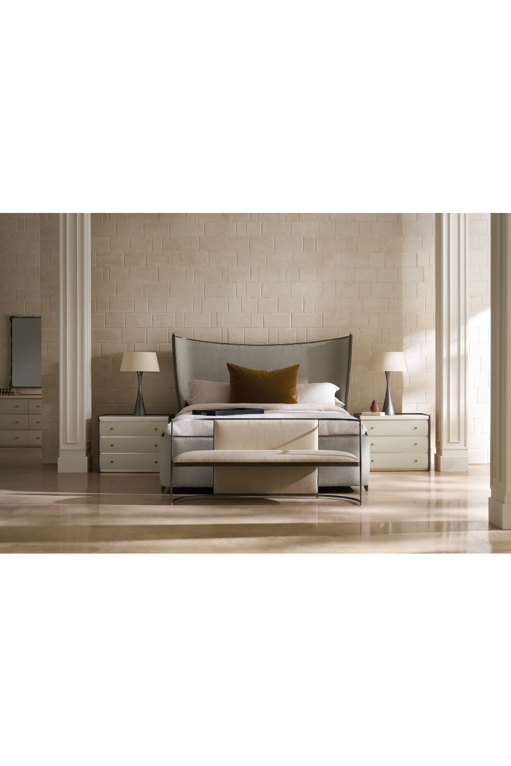 Burnished Adobe 3-Drawer Nightstand | Oroa.com