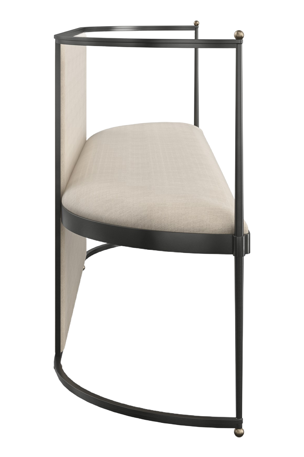Metal Framed Wool Bench | Caracole Toulouse | Oroa.com