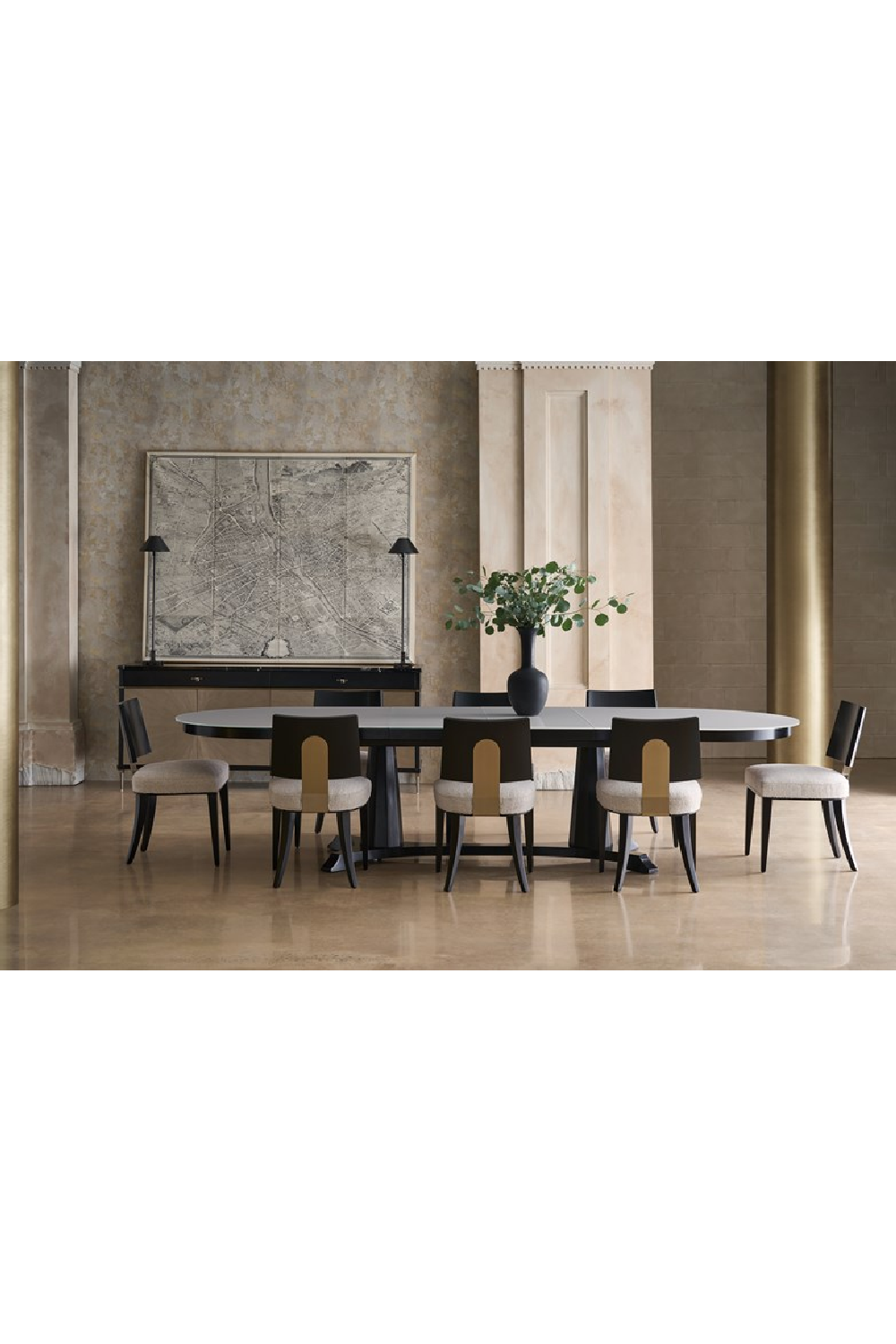 Oval Tempered Glass Dining Table | Caracole Bordeaux | Oroa.com