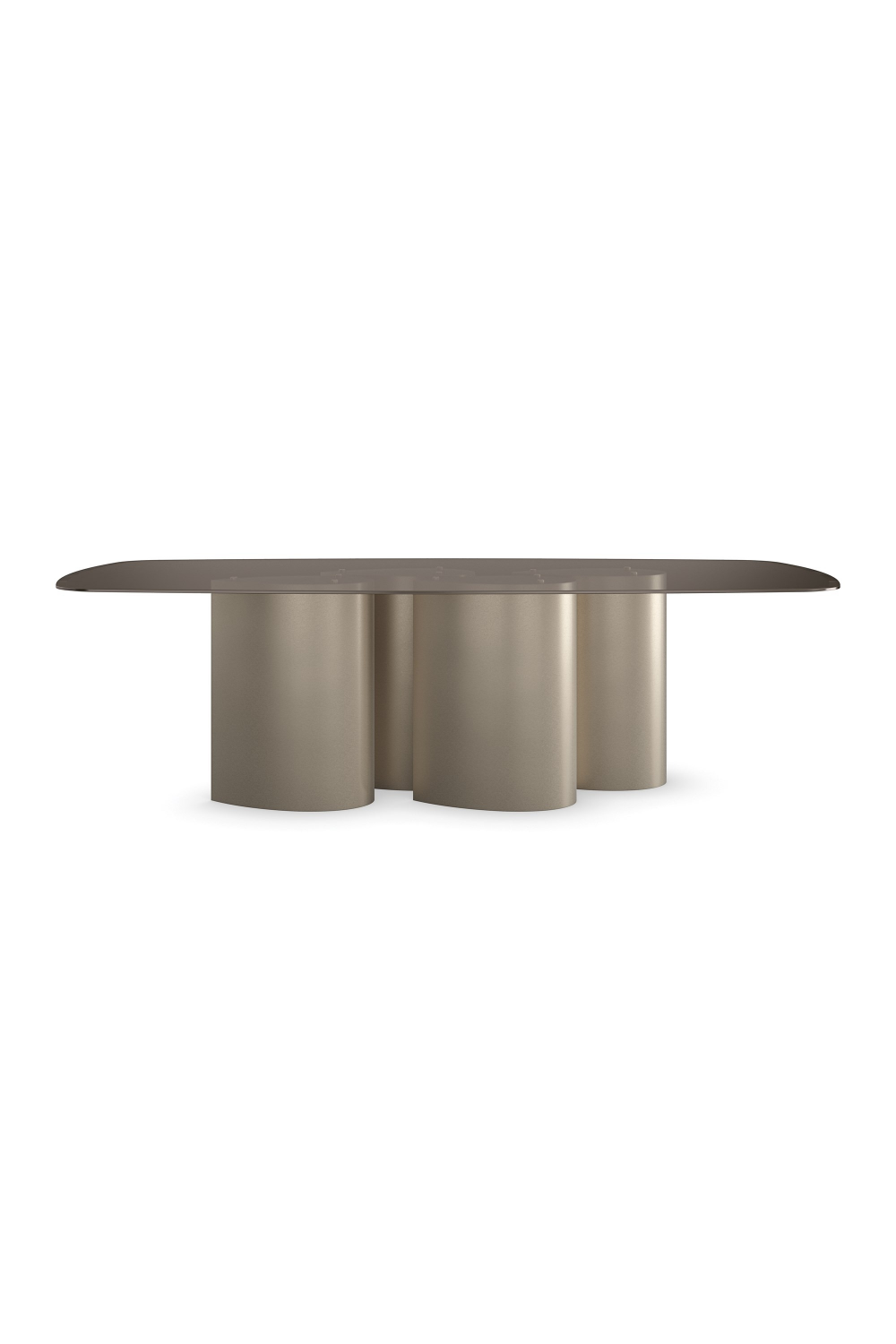 Gold 4-Column Base Dining Table | Caracole Aphelion 4 | Oroa.com