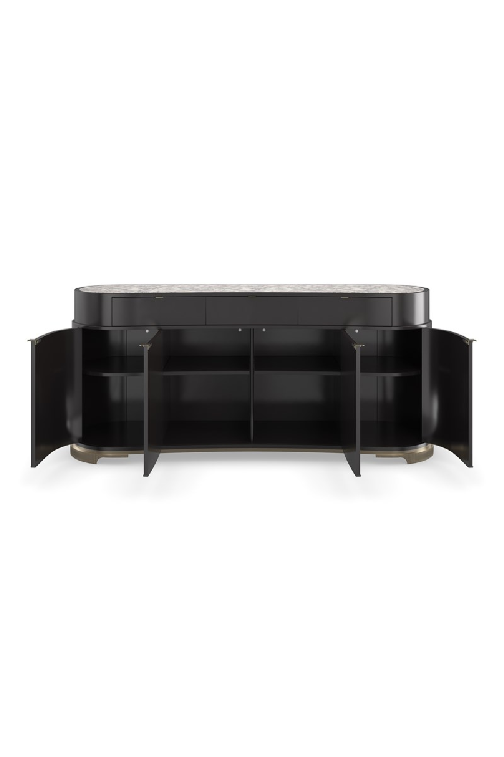 Silver 4-Door Sideboard | Caracole Glace | Oroa.com
