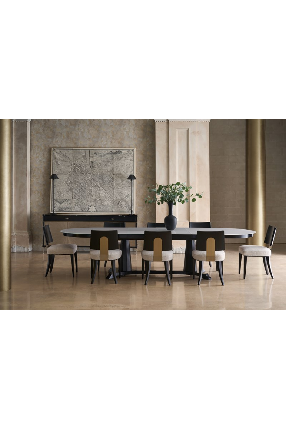 Black Marble Top Sideboard | Caracole Noir | Oroa.com