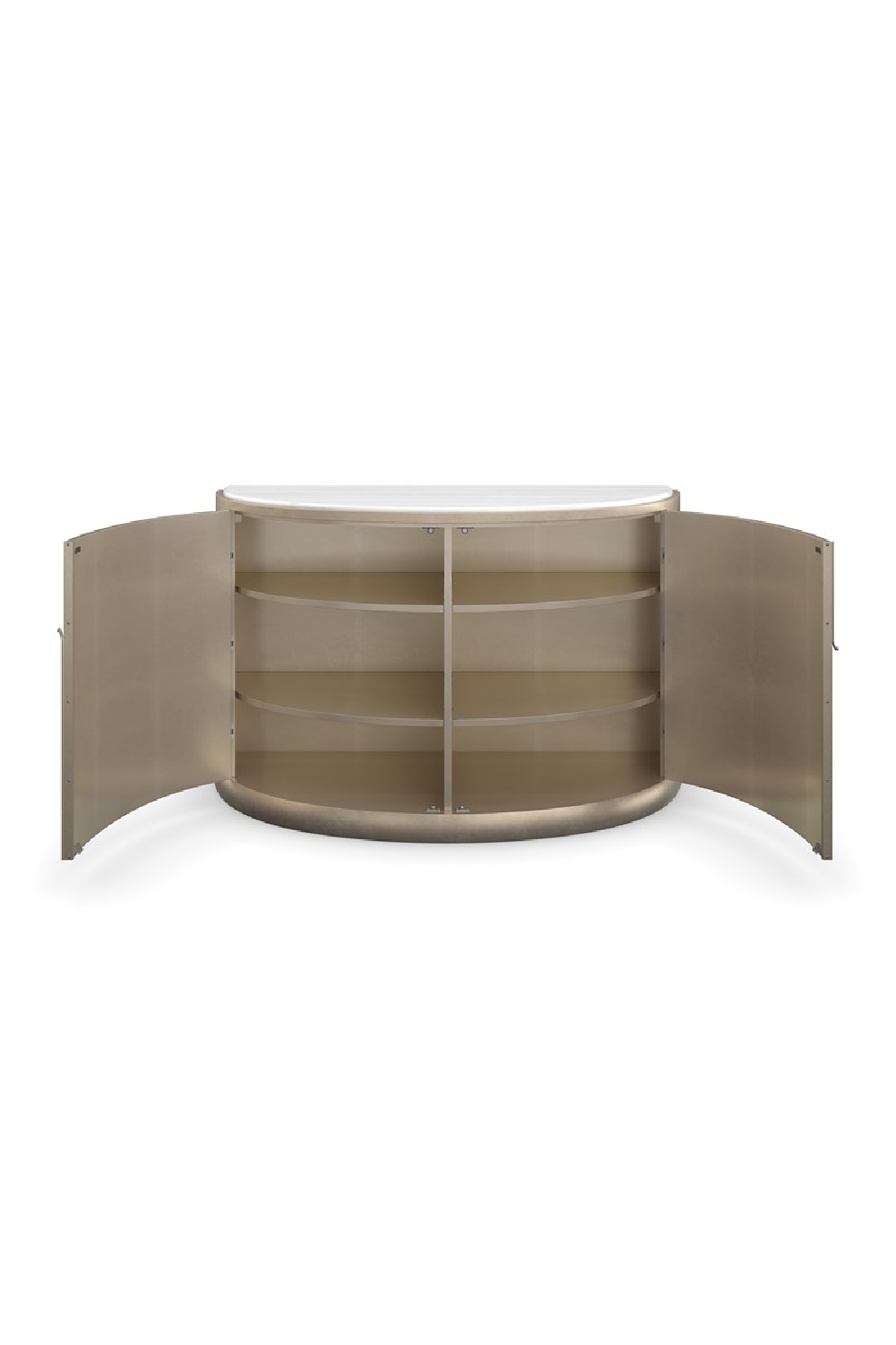 Gold Curved 2-Door Sideboard | Caracole Meridian | Oroa.com