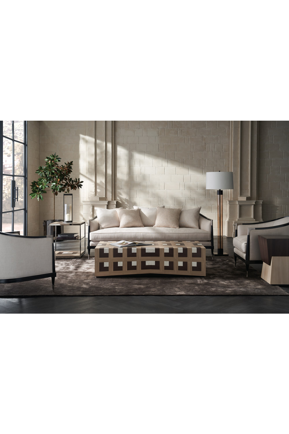 Parquet Rectangular Coffee Table | Caracole Illusion | Oroa.com