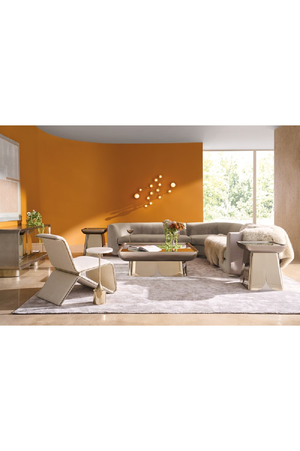 Gold Modern Side Table | Caracole Gamma | Oroa.com