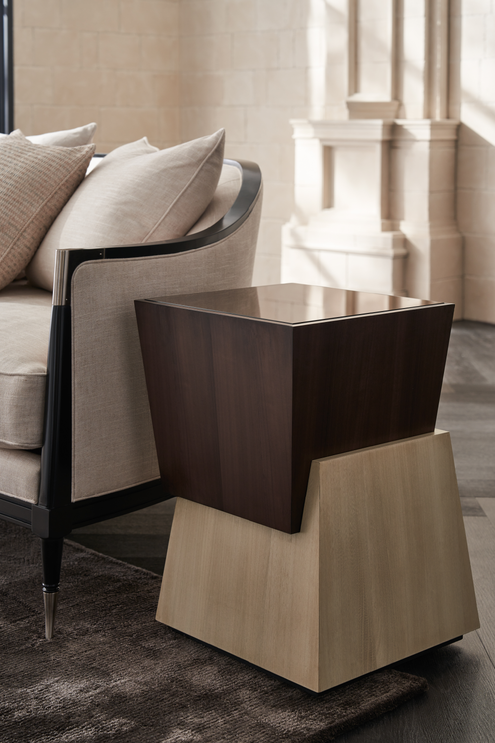 Two-Toned Cubist Side Table | Caracole Relativity | Oroa.com