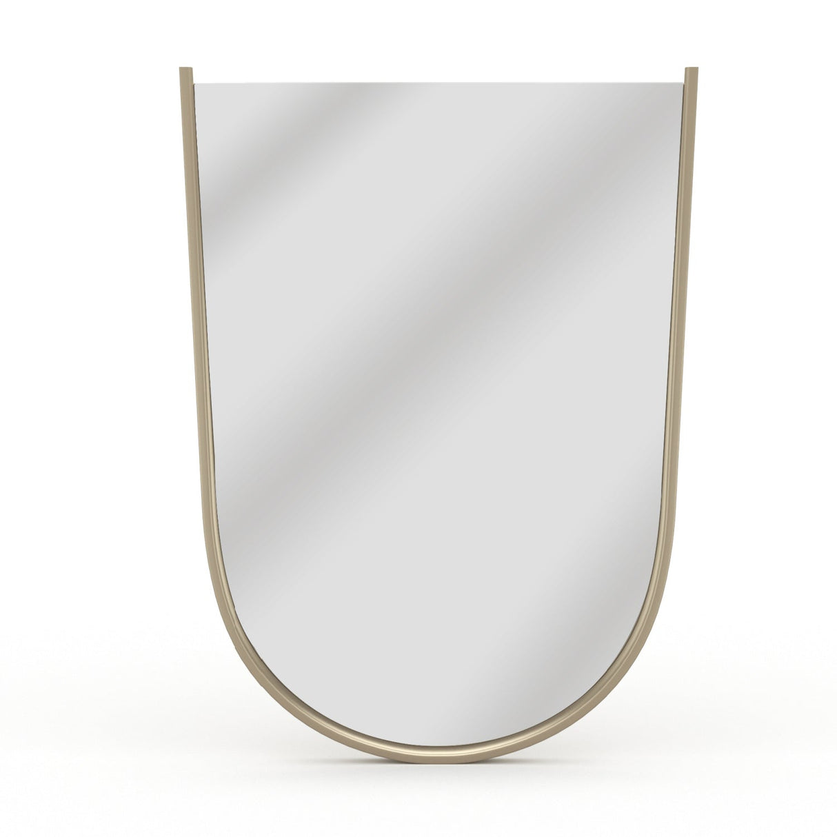 Silver Arched Mirror – Oblique – front view