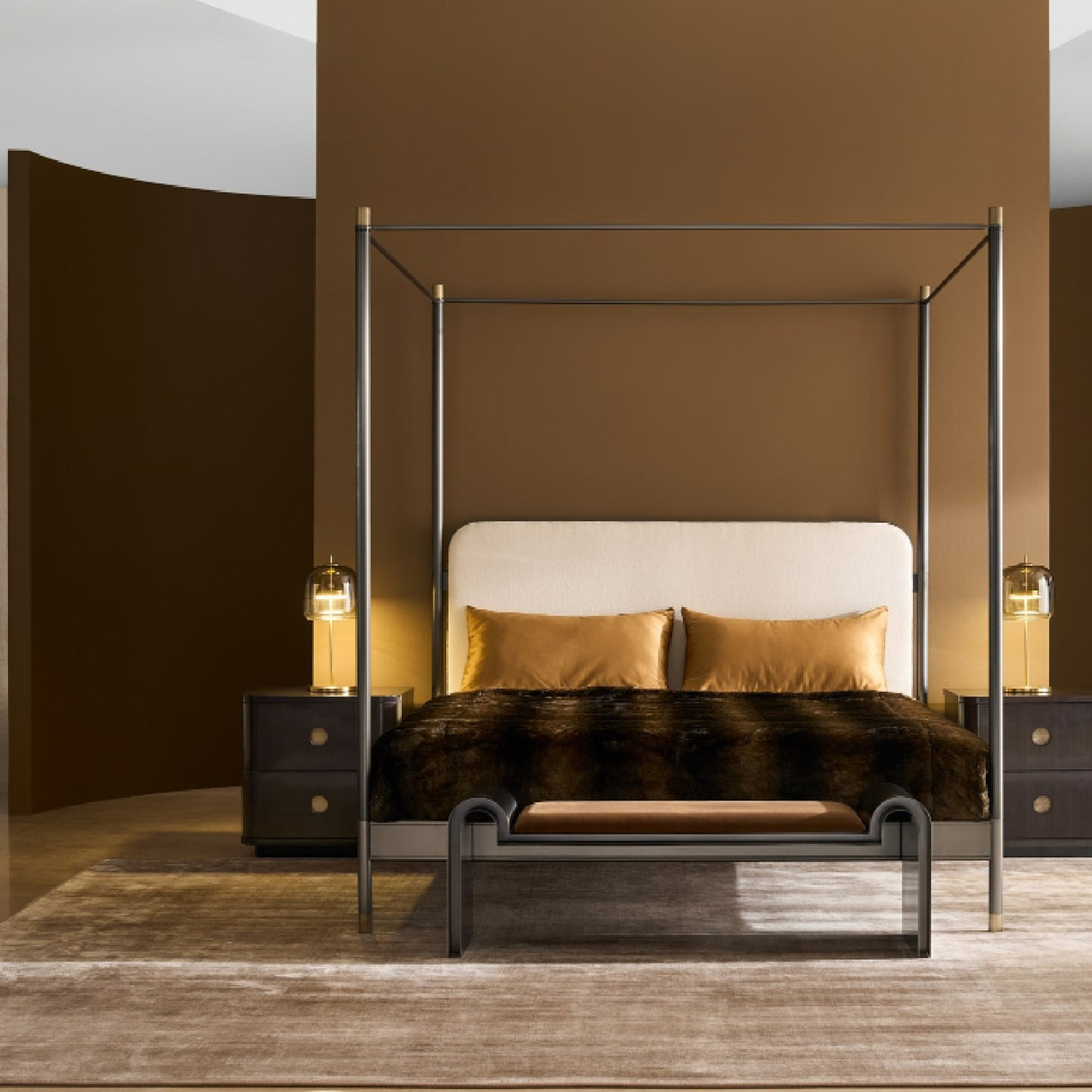 Brown Wooden Nightstand | Oroa.com