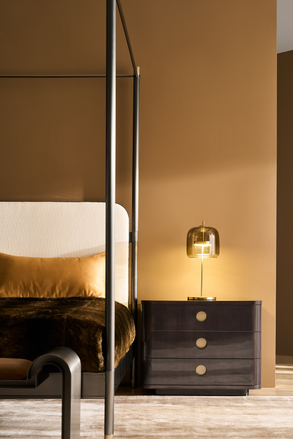 Brown Wooden Nightstand | Caracole Bachelor | Oroa.com