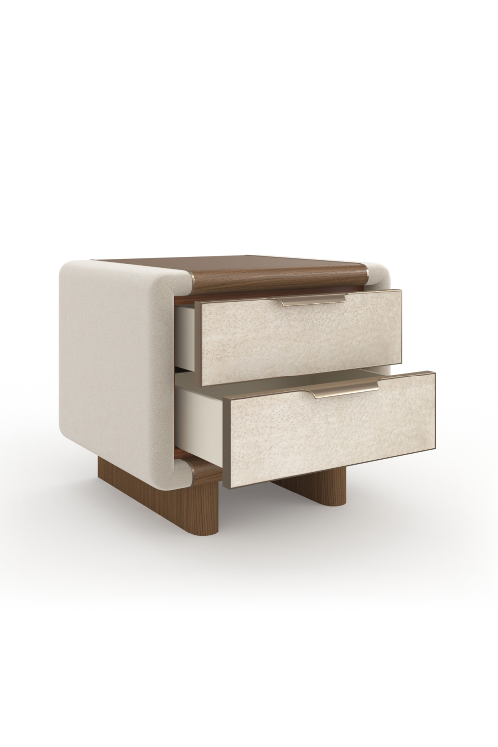 Suede Panel Nightstand | Caracole Botero | Oroa.com