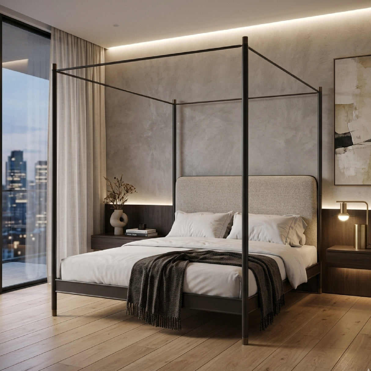 Bronze Canopy Bed – Campaign – angled view