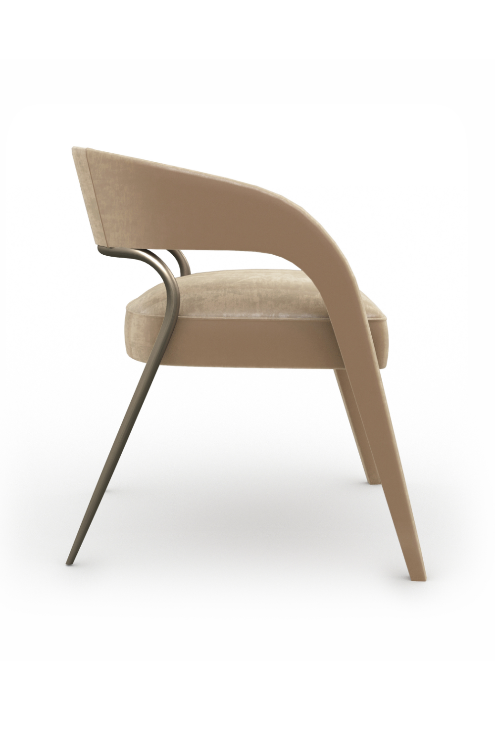 Open-Back Velvet Dining Chair | Caracole Gazelle | Oroa.com