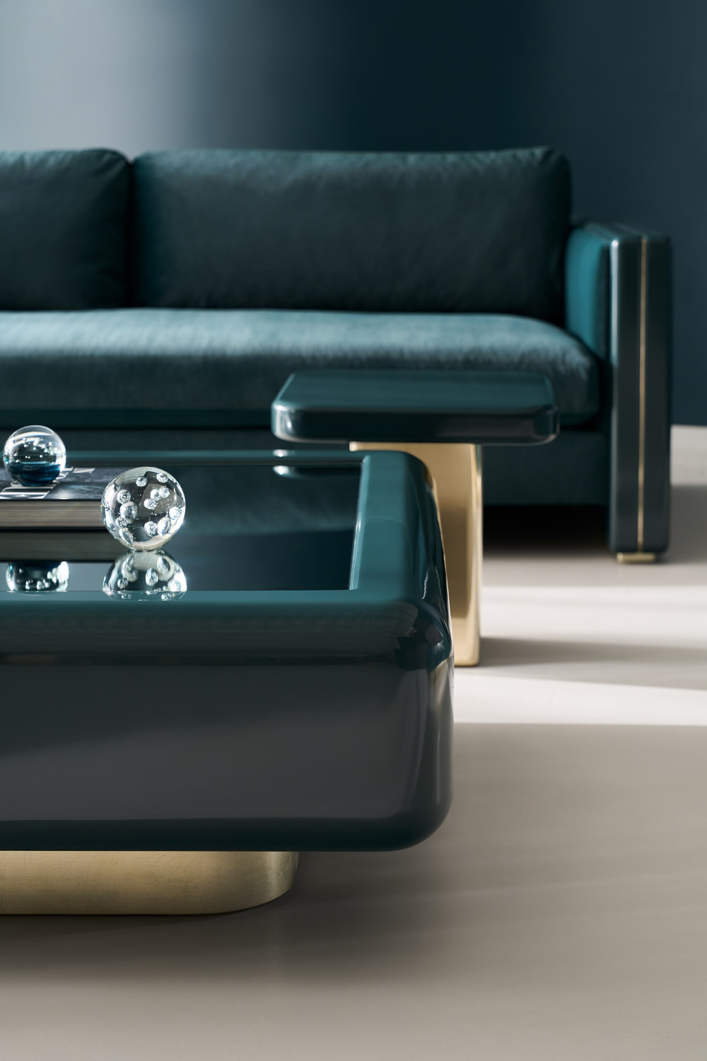 Green Square Coffee Table – Gelee – rear view