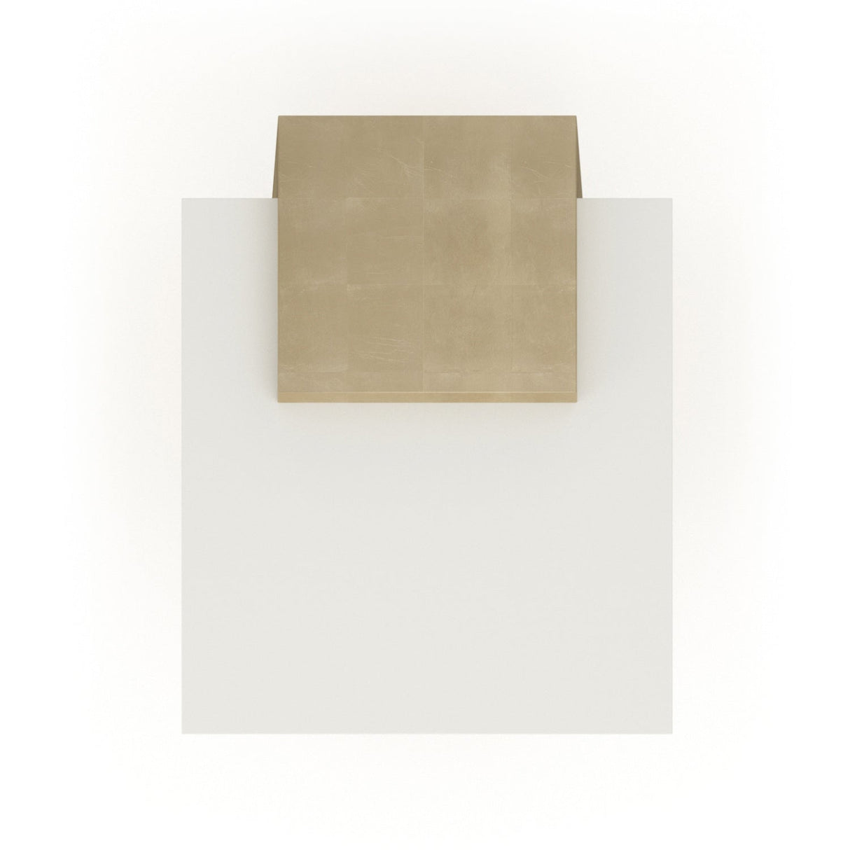 Wooden Trapezoid Side Table β Plank β side view