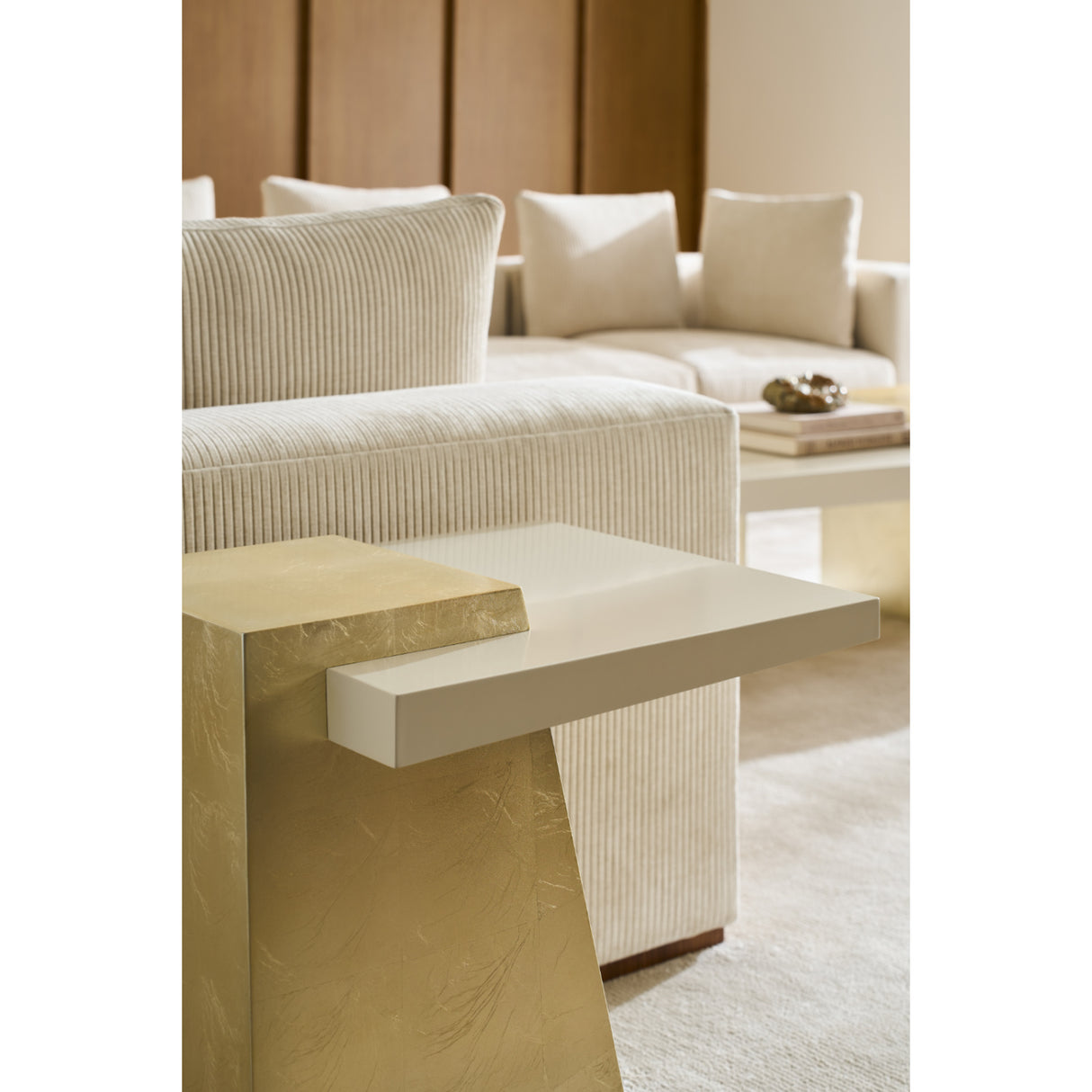 Wooden Trapezoid Side Table β Plank β alternate view 6