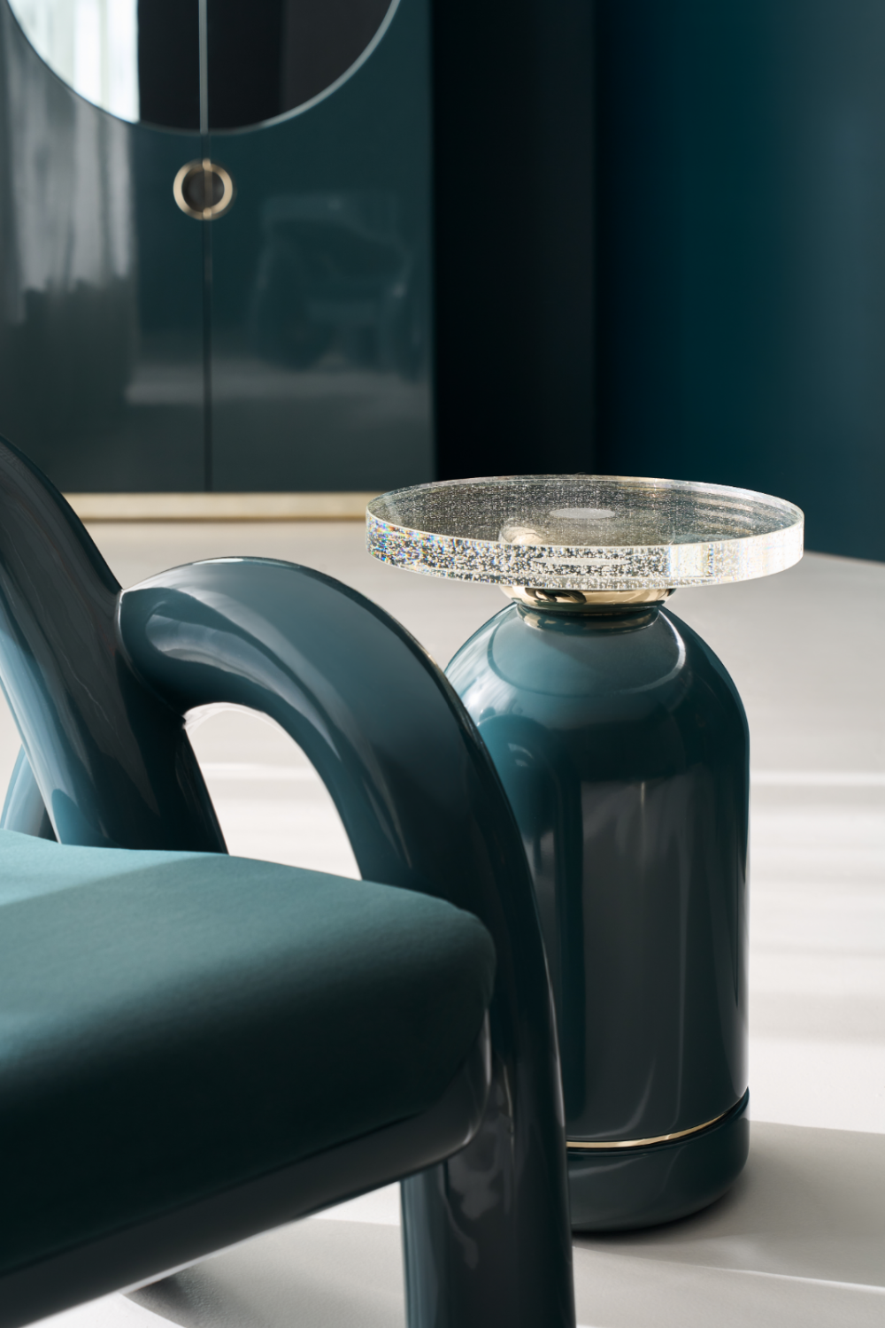Seeded Glass Accent Table | Caracole Gelee | Oroa.com
