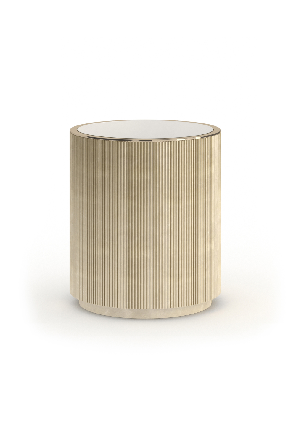 Glass Top Barrel End Table | Caracole Love | Oroa.com