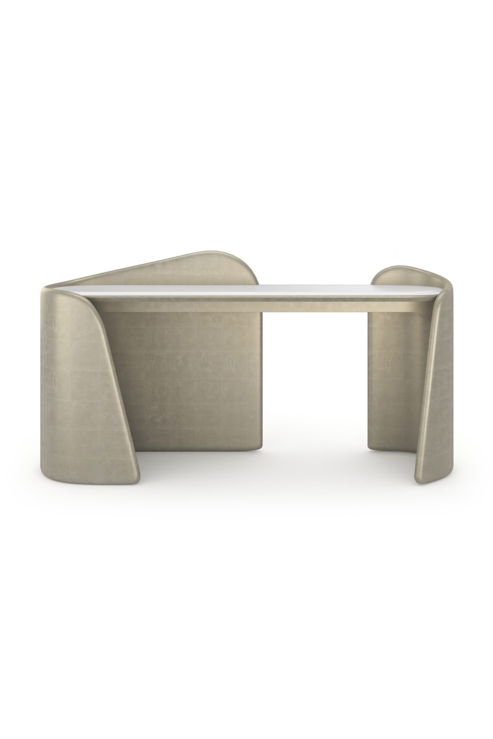 Oval Frosted Glass Console | Caracole Bauble | Oroa.com