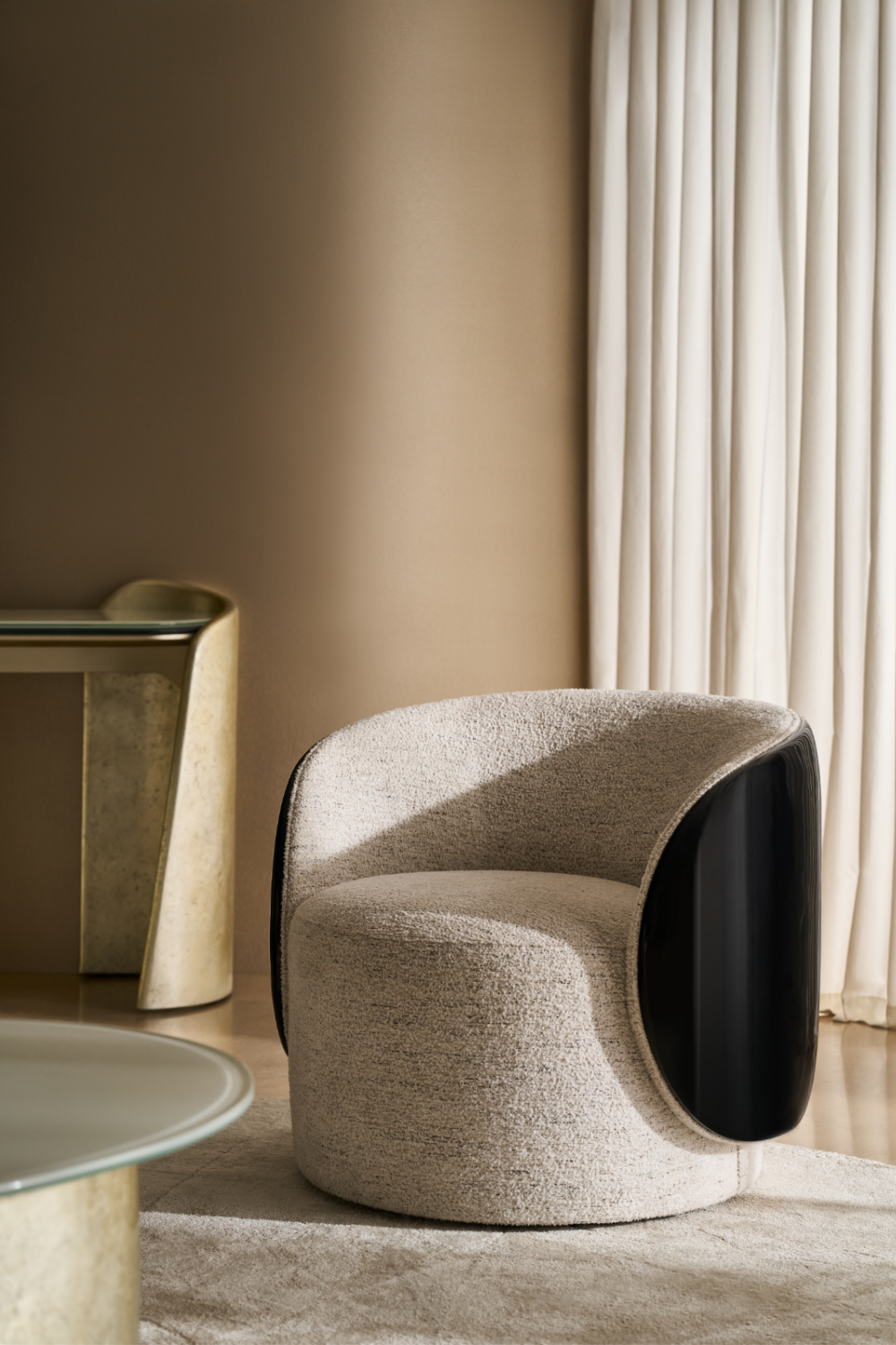 Oval Frosted Glass Console | Caracole Bauble | Oroa.com