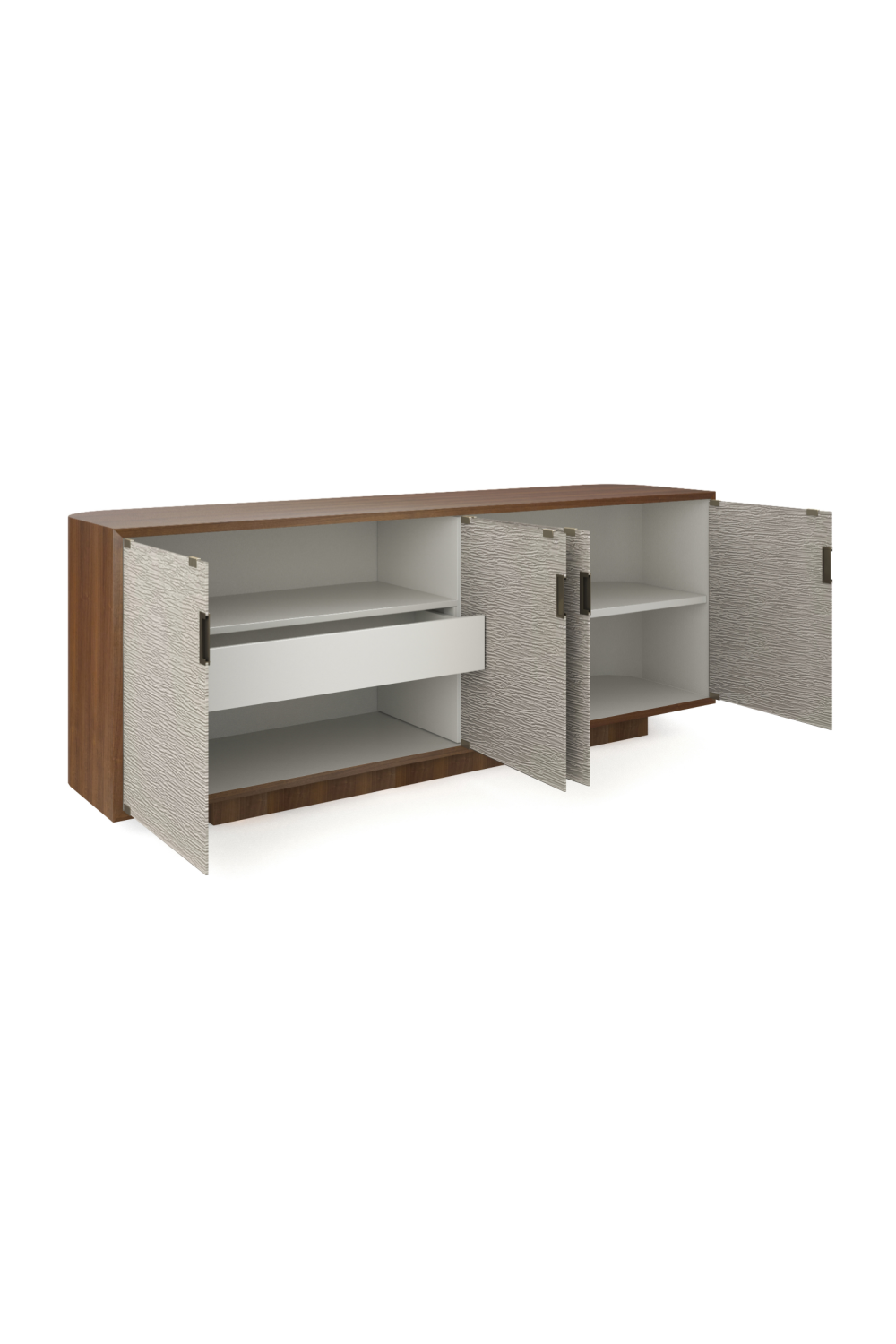 Textured Glass 4-Door Sideboard | Caracole Drift | Oroa.com