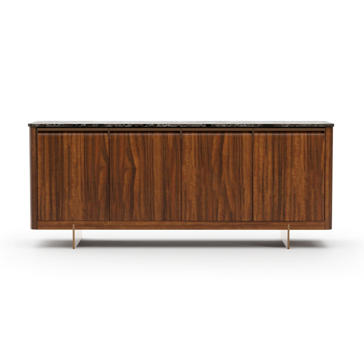 Smoked Walnut 4-Door Sideboard – Altura – front view