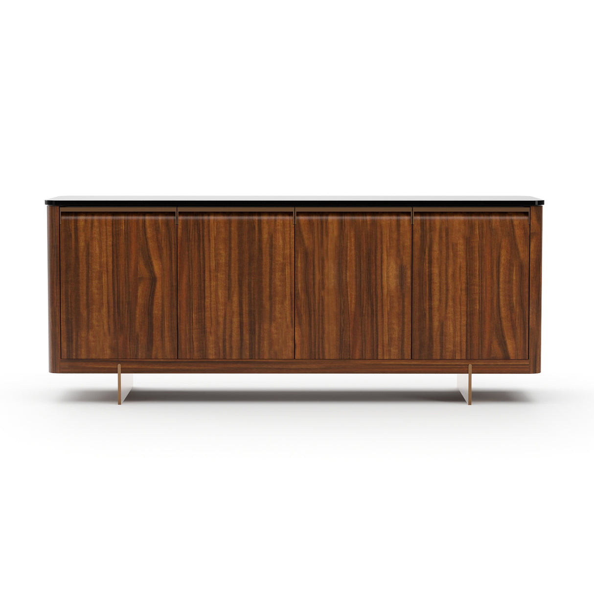 Smoked Walnut 4-Door Sideboard | Oroa.com