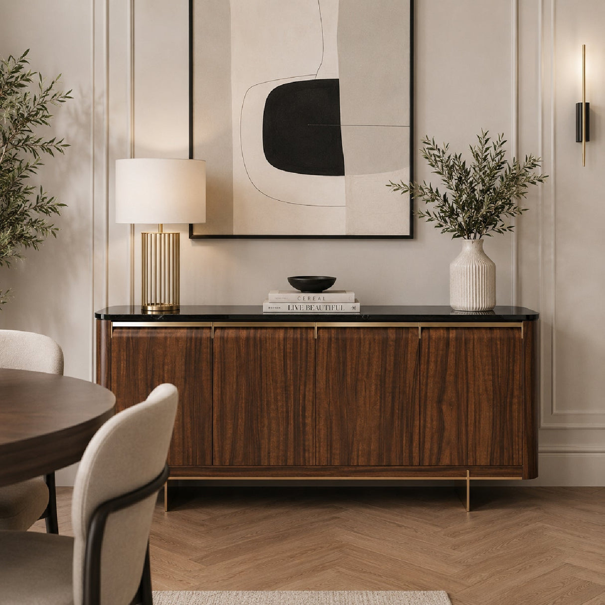 Smoked Walnut 4-Door Sideboard – Altura – alternate view 8