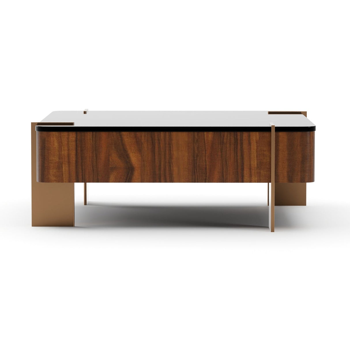 Square Walnut Cocktail Table – Altura – front view