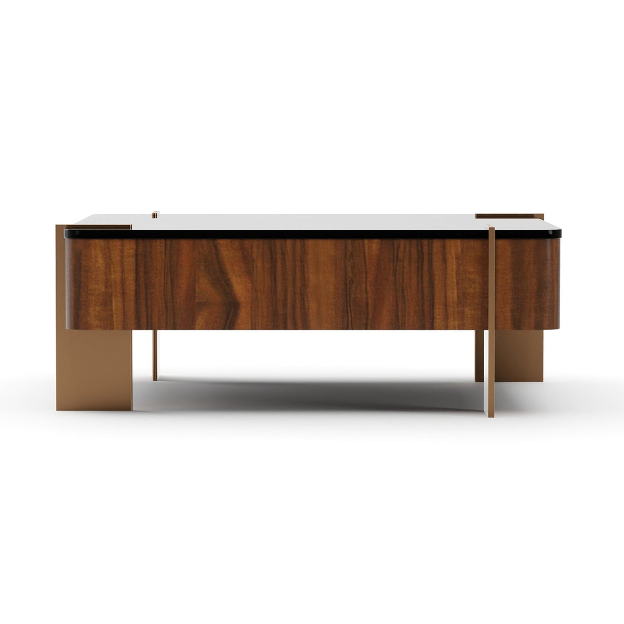 Square Walnut Cocktail Table – Altura – rear view
