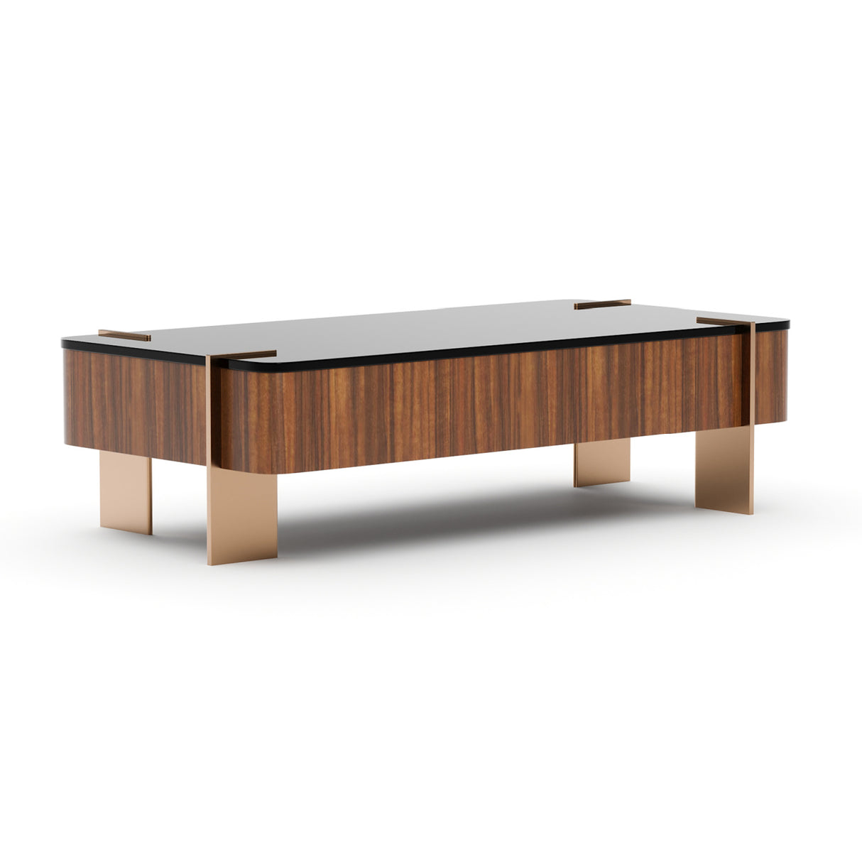 Rectangular Walnut Cocktail Table – Altura – side view