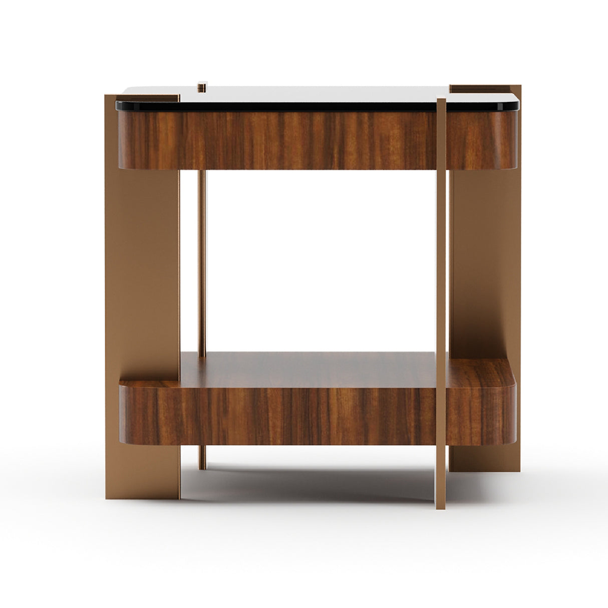 Smoked Walnut Square Side Table – Altura – alternate view 9