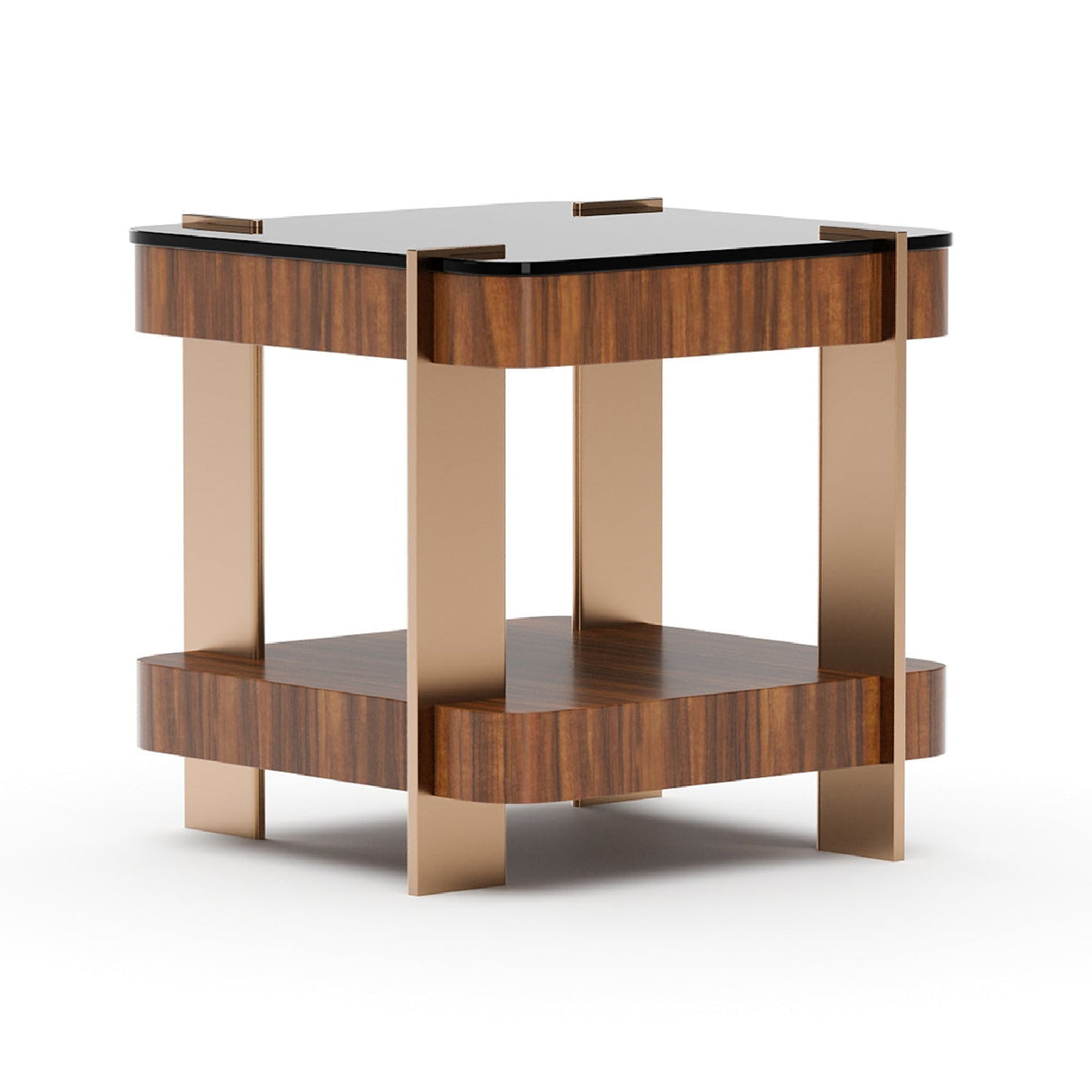 Smoked Walnut Square Side Table – Altura – alternate view 10