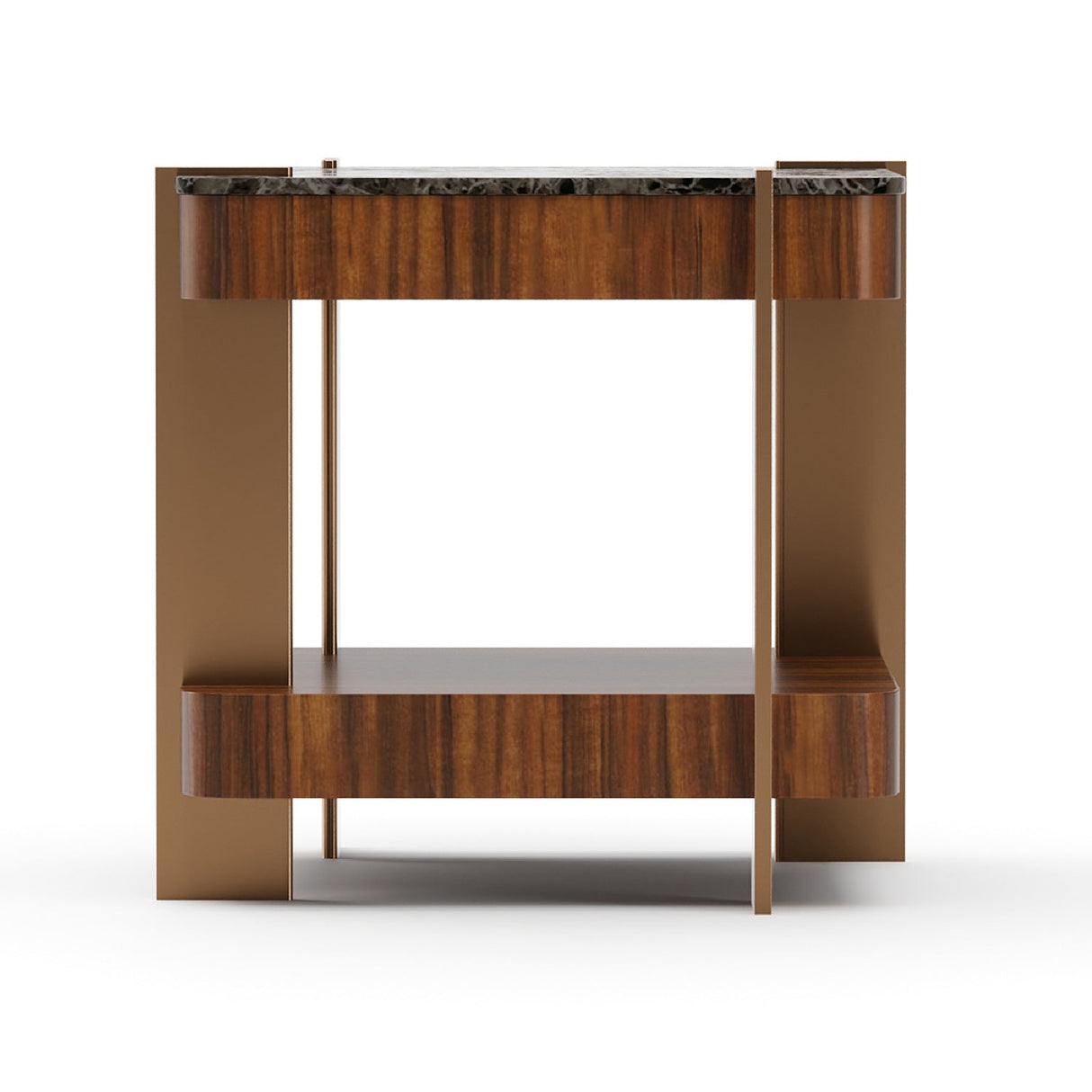 Smoked Walnut Square Side Table – Altura – alternate view 5