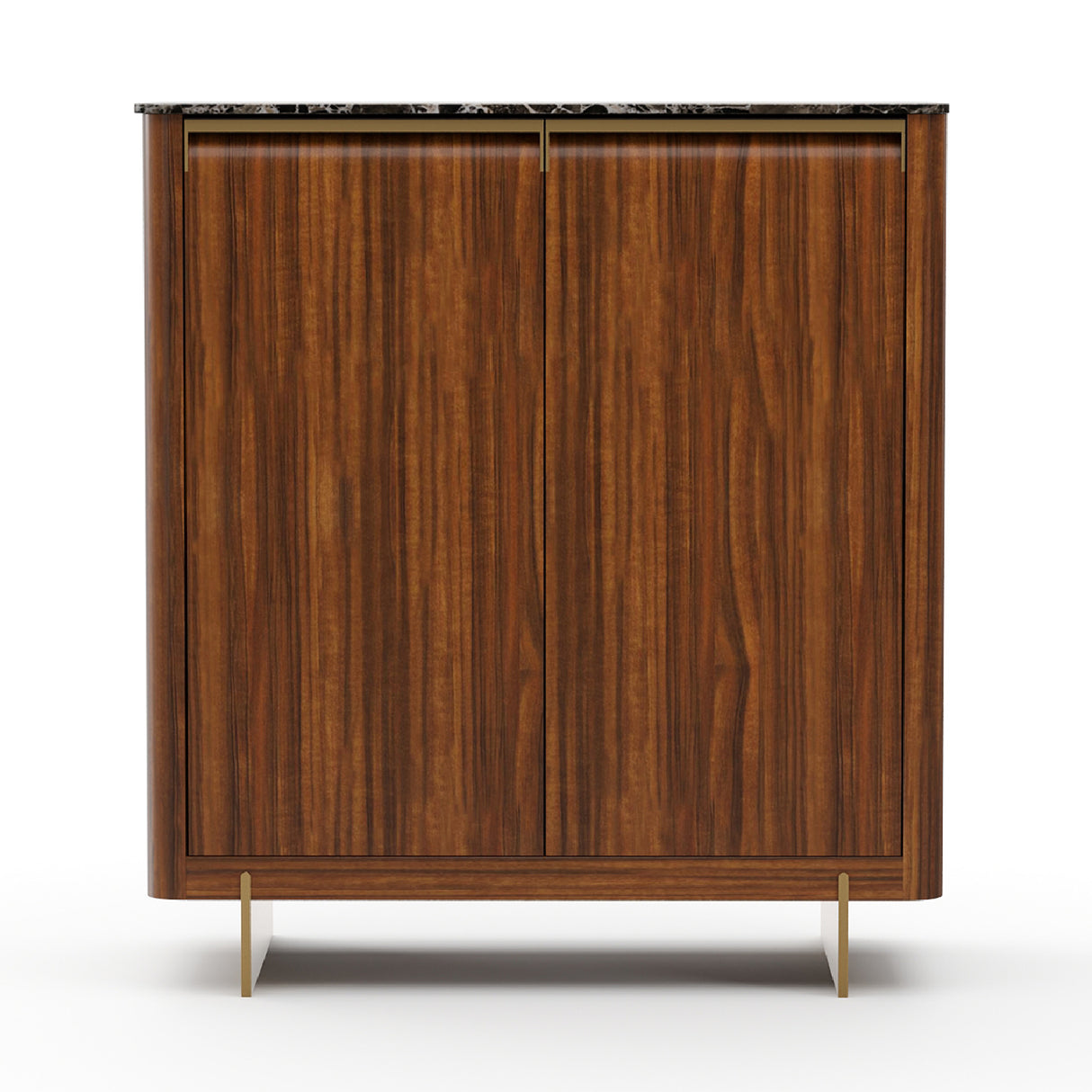 Smoked Walnut 2-Door Cabinet | Oroa.com