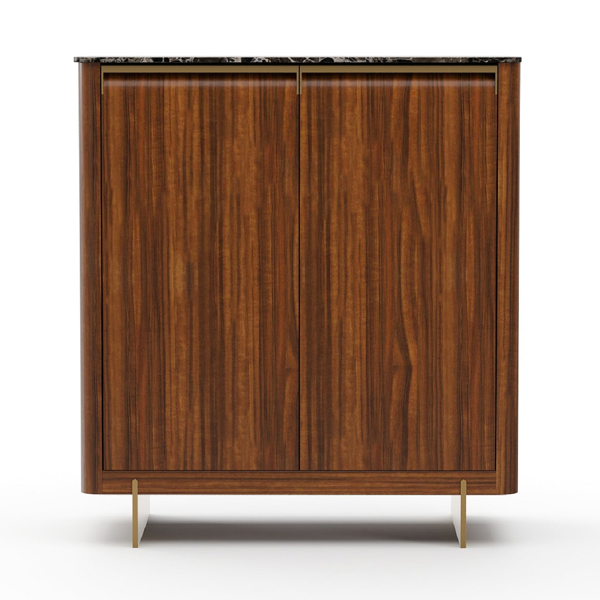 Smoked Walnut 2-Door Cabinet – Altura – front view