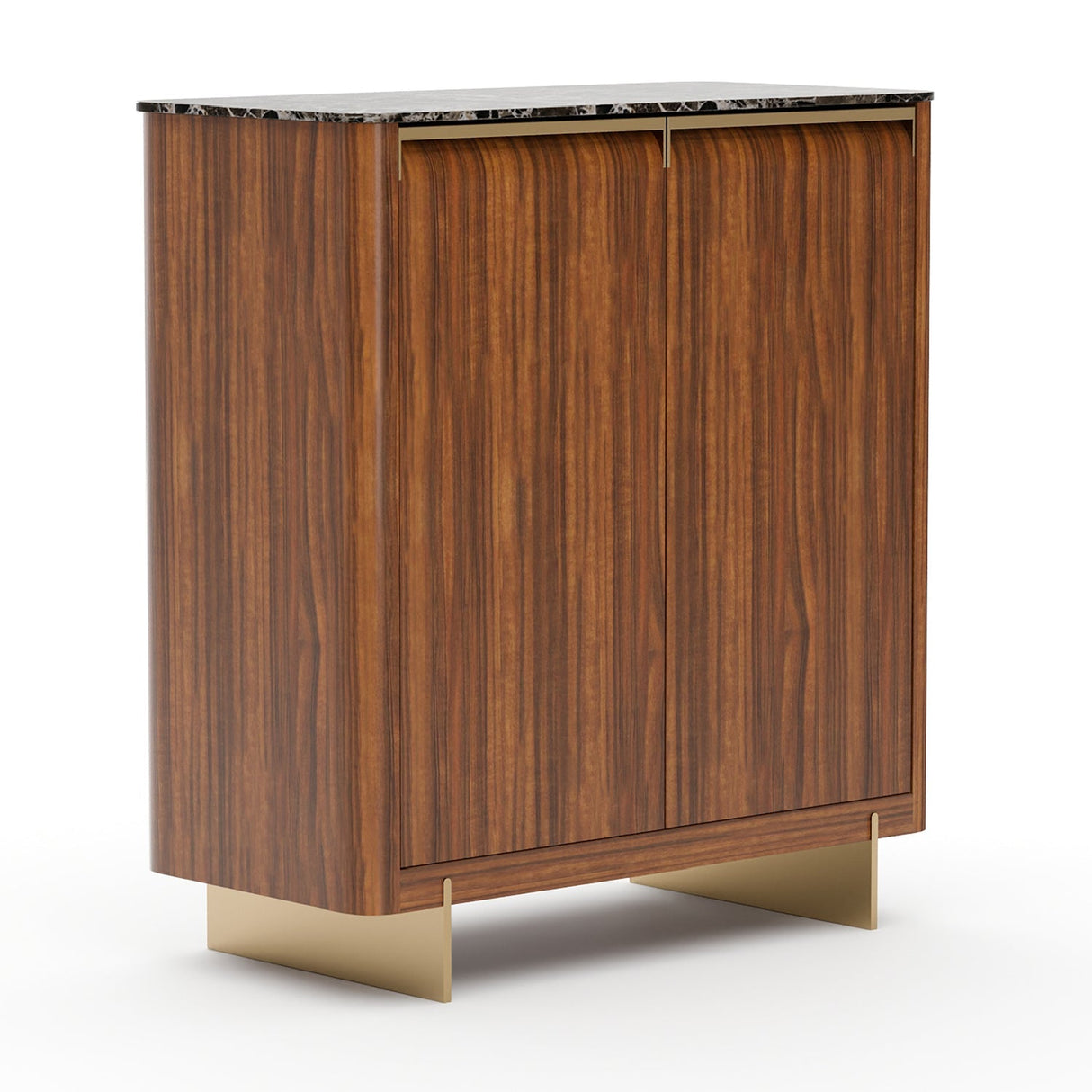 Smoked Walnut 2-Door Cabinet – Altura – side view