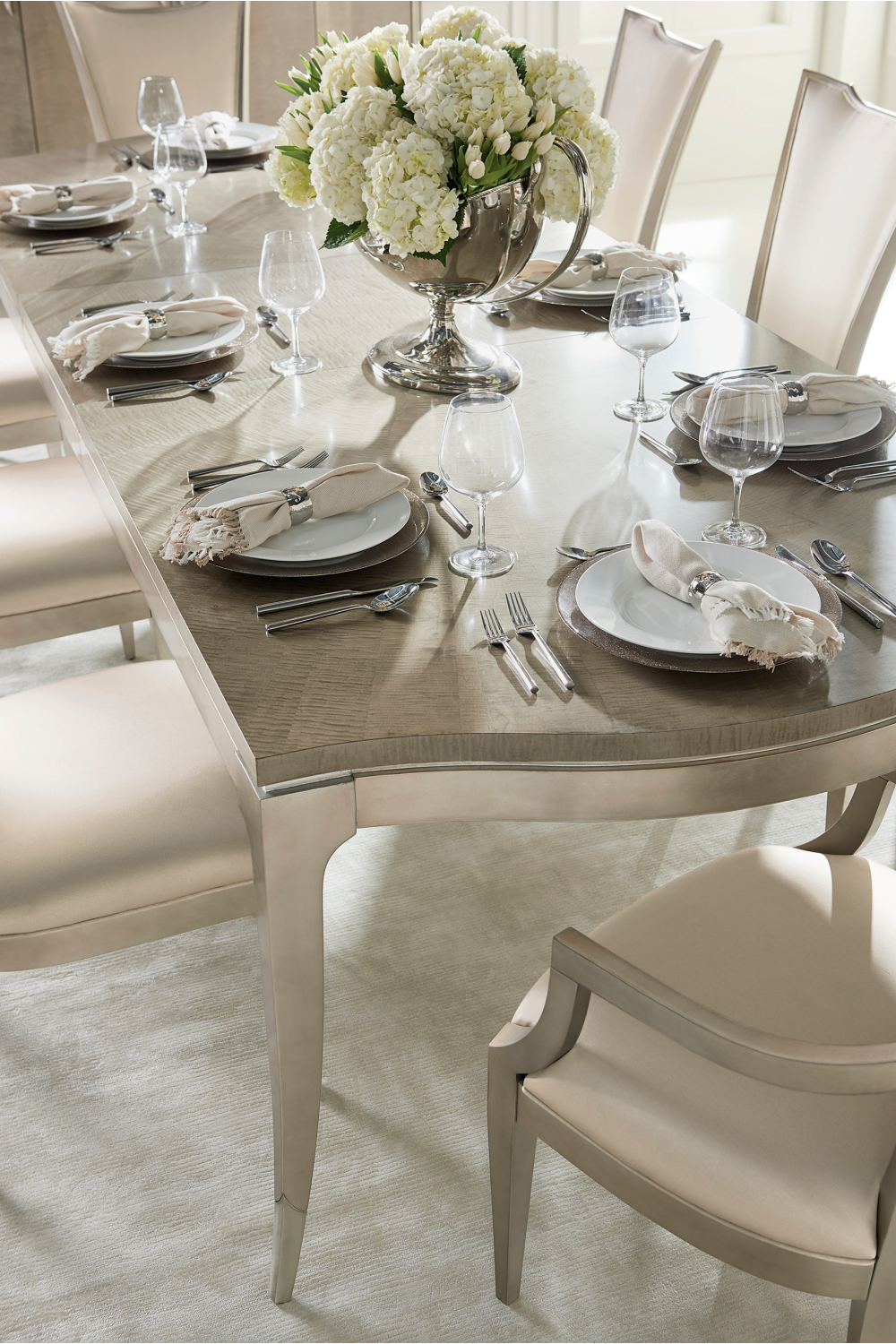 Curly Maple Dining Table | Caracole On A Silver Platter | Oroa.com