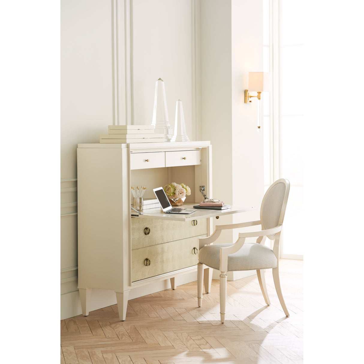 Modern furniture - White Round-Back Dining Chairs (2) - www.oroa.com