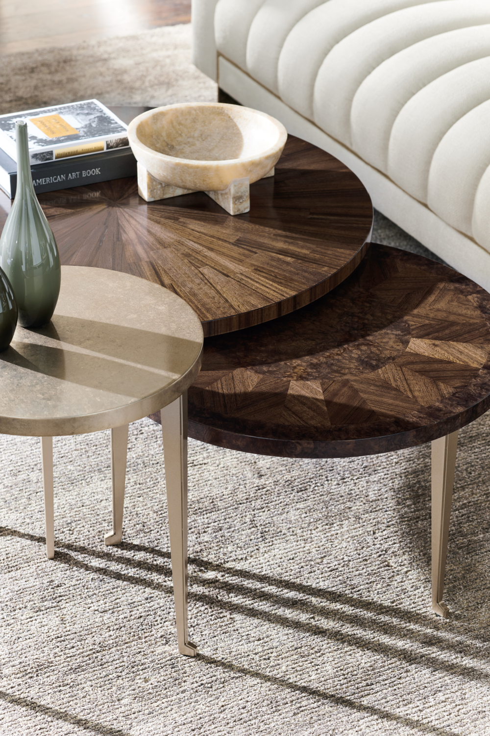 Round Wooden Cocktail Table | Caracole One Of The Bunch | Oroa.com
