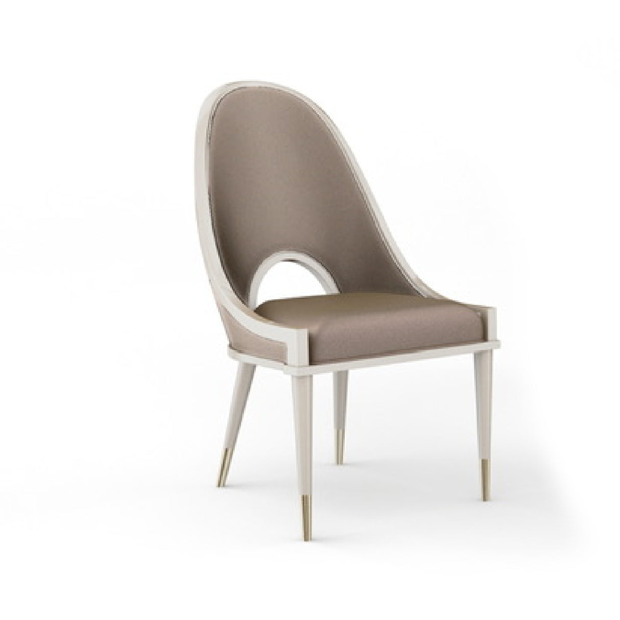 Taupe Cutout Back Dining Chair | Oroa.com