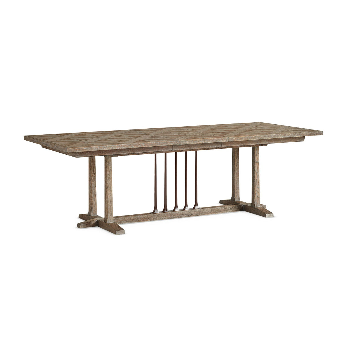 Ash Driftwood Extendable Dining Table – Family Gathering – front view