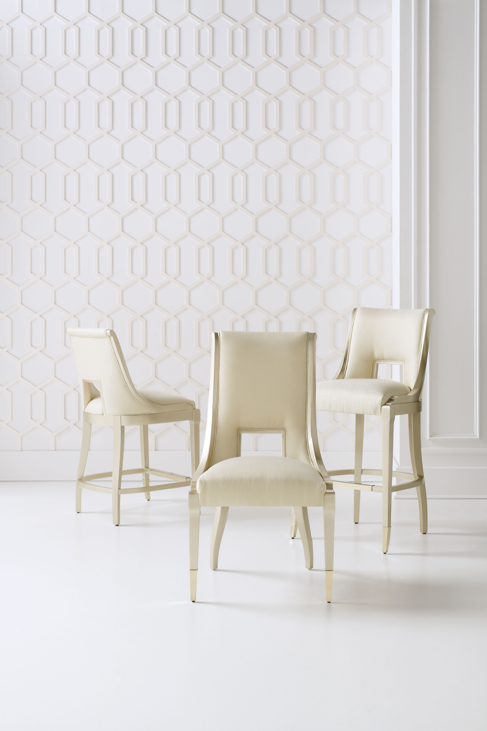 Cream Upholstered Bar Stool | Caracole In Good Taste | Oroa.com