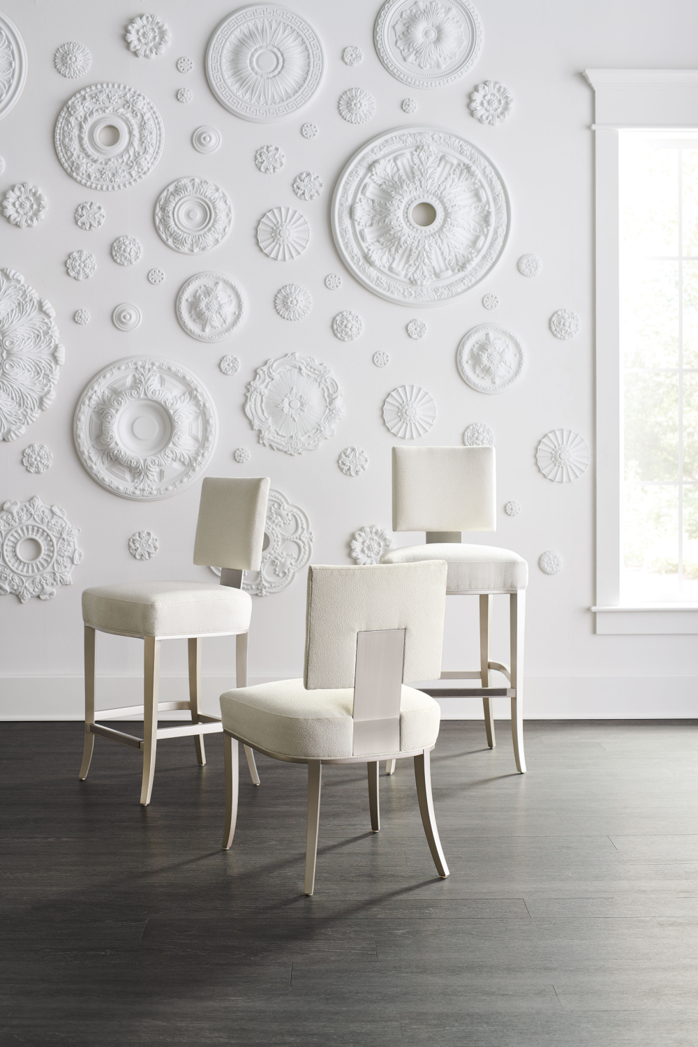 Neutral-Hued Counter Stool | Caracole Reserved Seating | Oroa.com