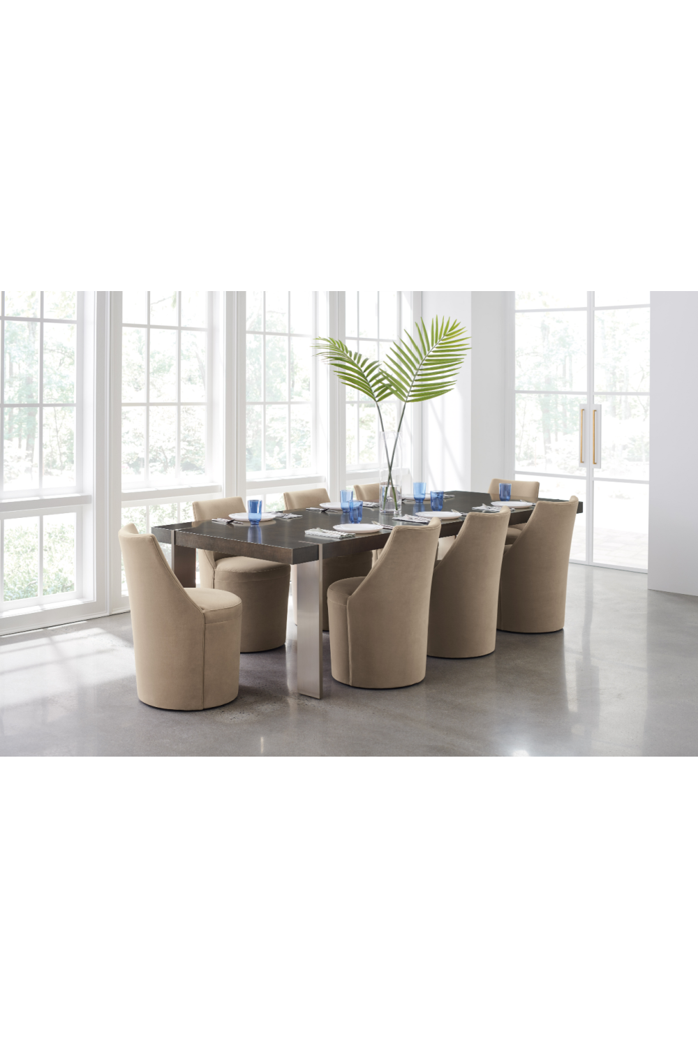 Sculptural Modern Dining Chair | Caracole Barrel Roll | Oroa.com