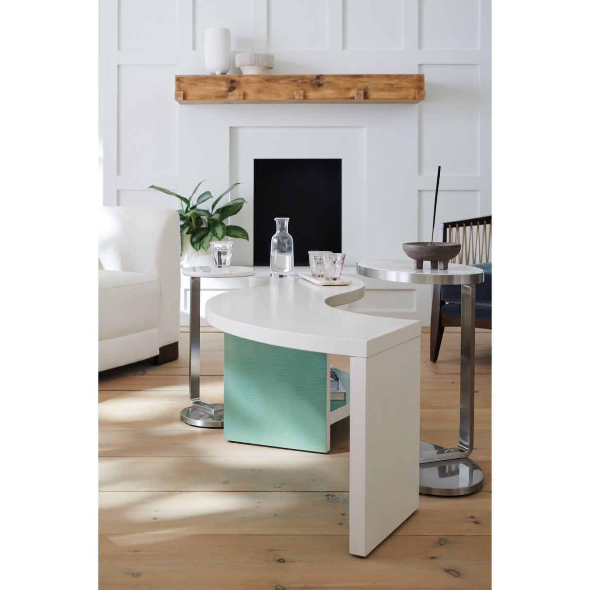 White S-Shaped Cocktail Table – Over Flow – alternate view 8