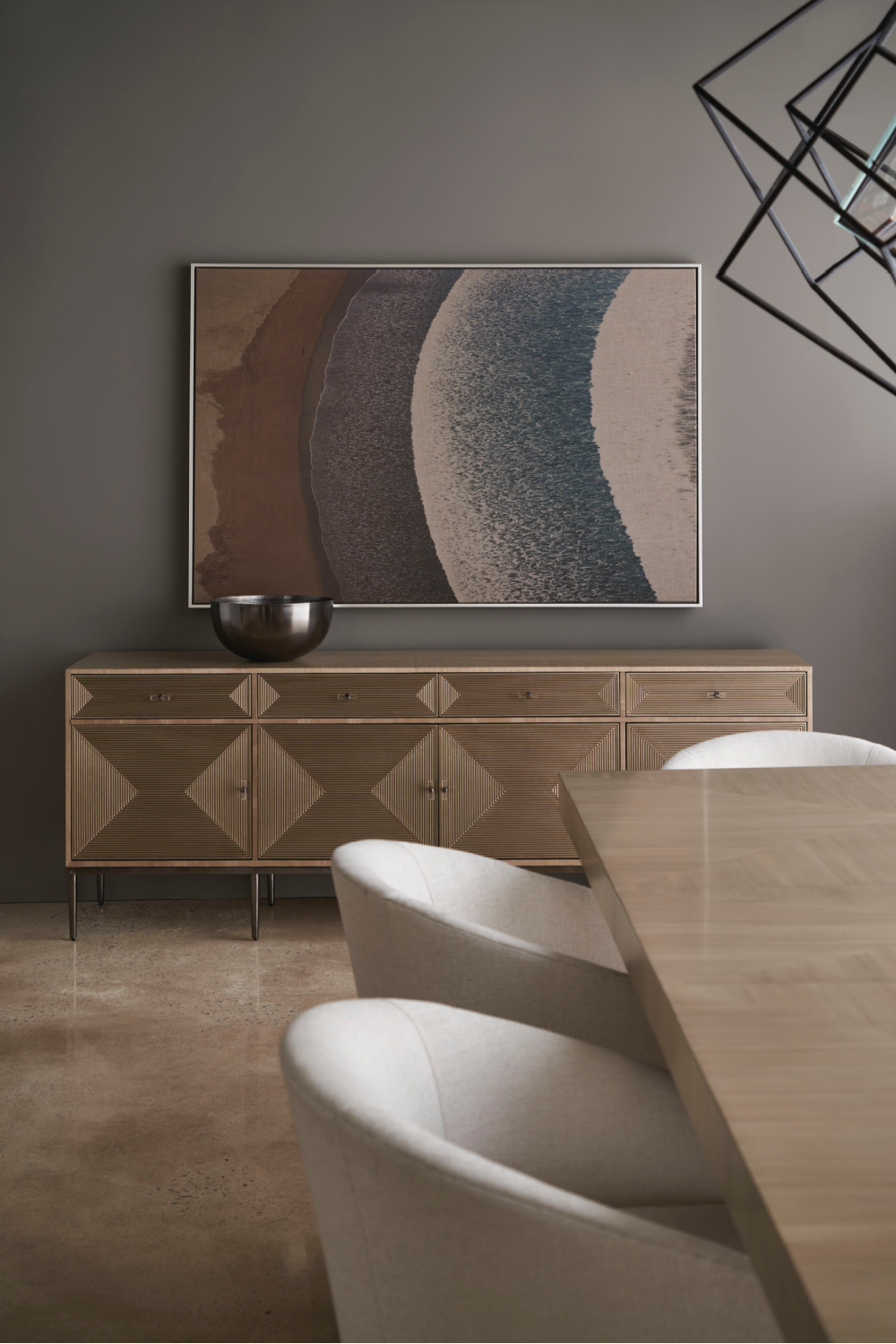 Gray Wooden Extendable Dining Table | Caracole Horizon | Oroa.com