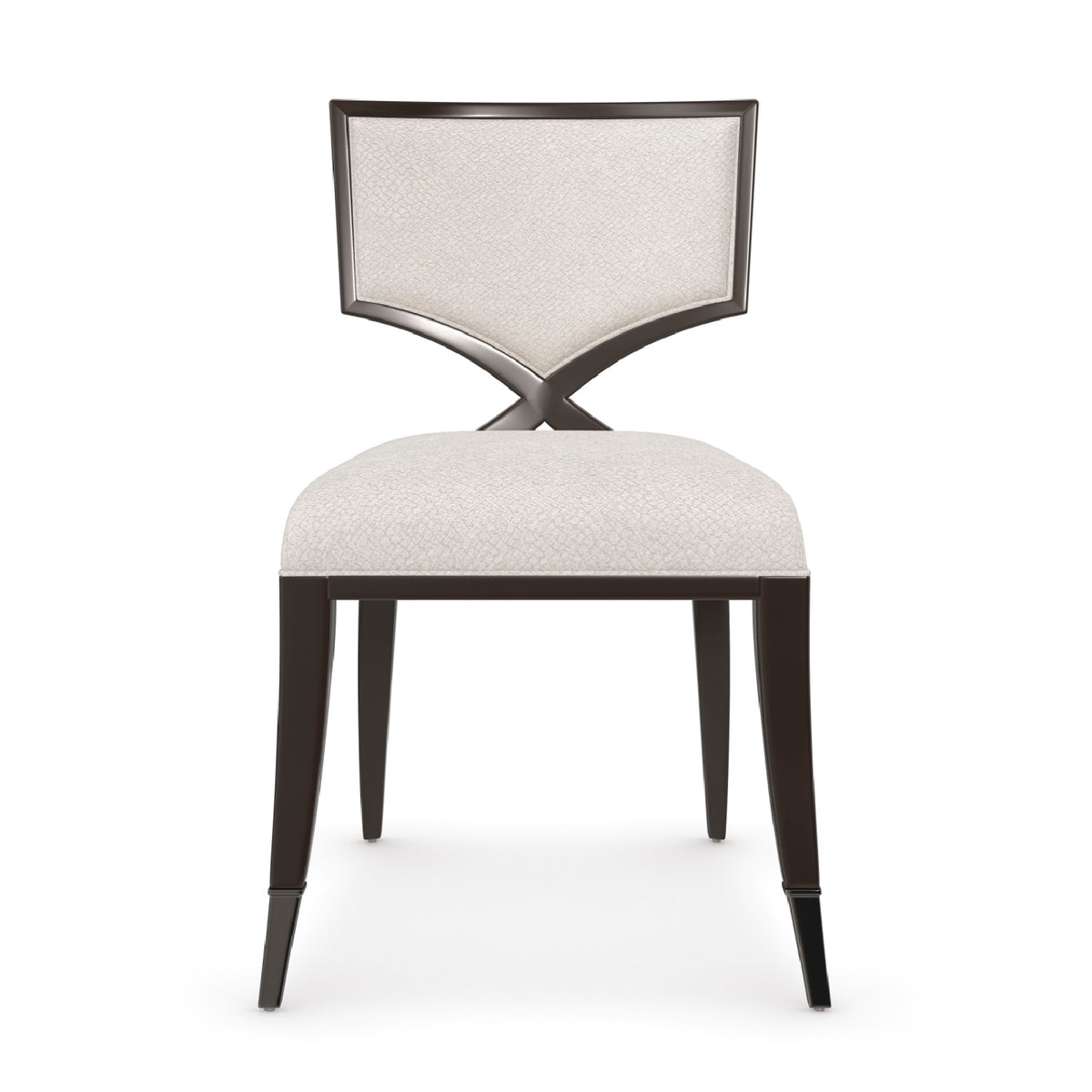 Ivory Chenille Dining Chair | Caracole First Chair