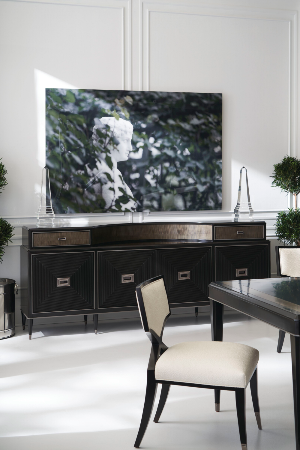 Ivory Chenille Dining Chair | Caracole First Chair | Oroa.com