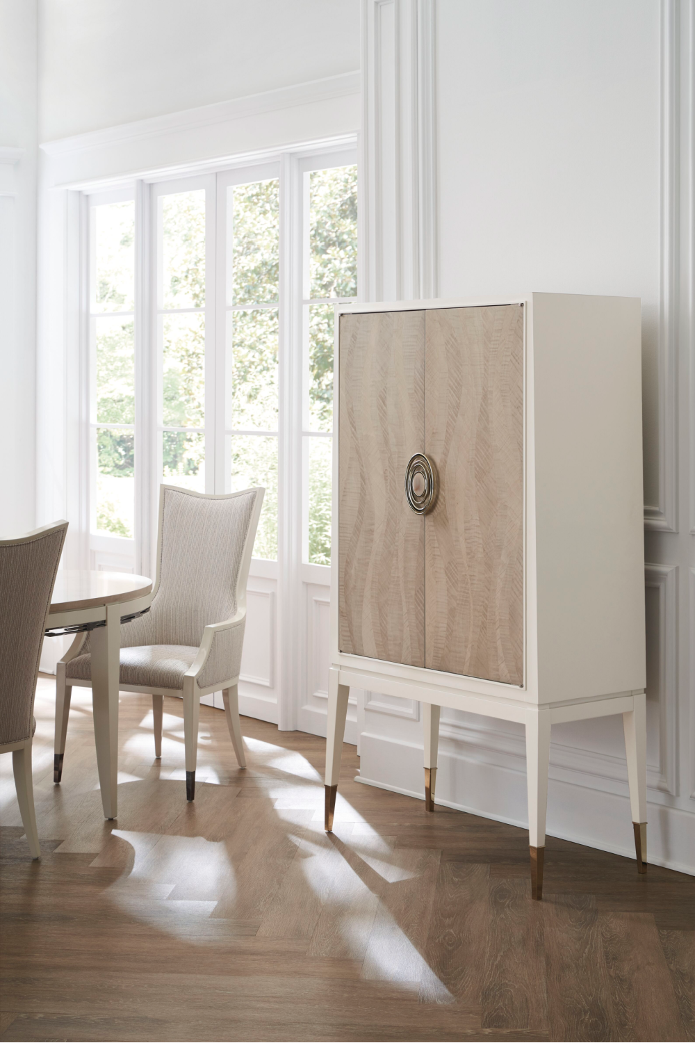 Pinstripe Modern Dining Chair | Caracole Lady Grey | Oroa.com